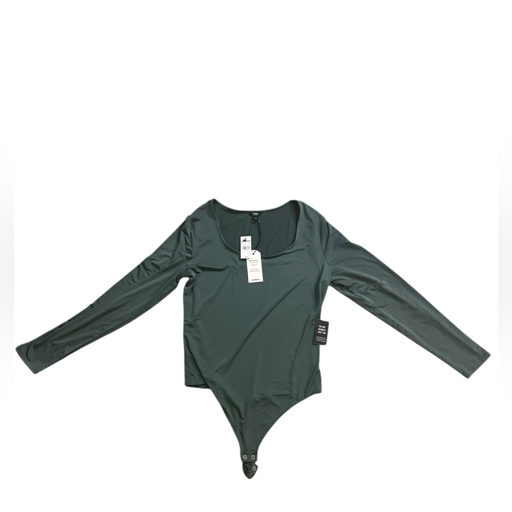 Express Dark Green Long Sleeve Bodysuit